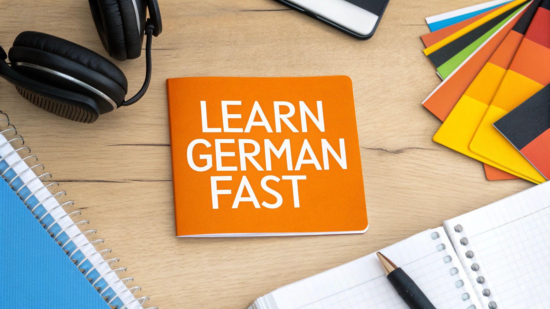Discover how to learn German fast with practical strategies that work. This guide covers smart vocabulary, daily immersion, and structured learning plans.